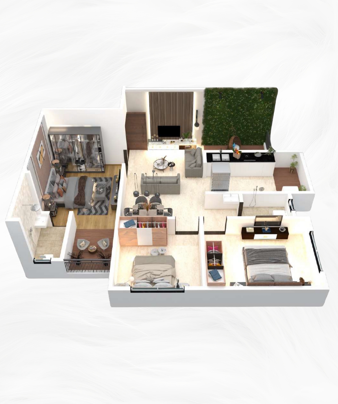 4 BHK Interior Design View